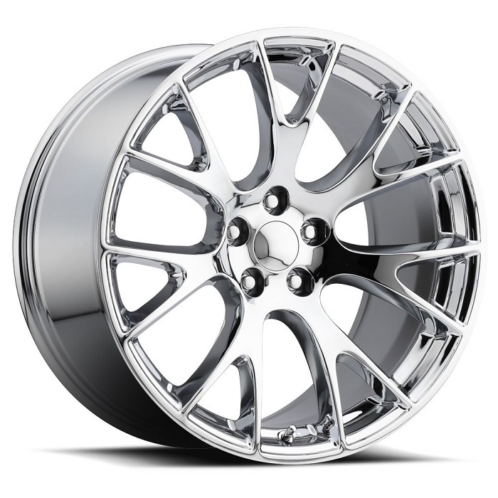 Chrome Hellcat 22 x 9.0 Wheels 05-up LX Cars, Challenger - Click Image to Close